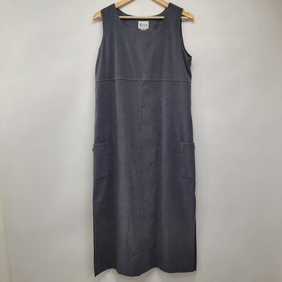 Vintage Jumper Dress with Blazer Jacket Size Medium Gray Minimalist Modest - Picture 3 of 11